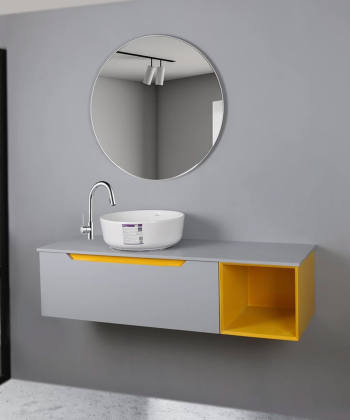 ست کابینت و روشویی دلفین Dolphin مدل 12040-gr به همراه آینه