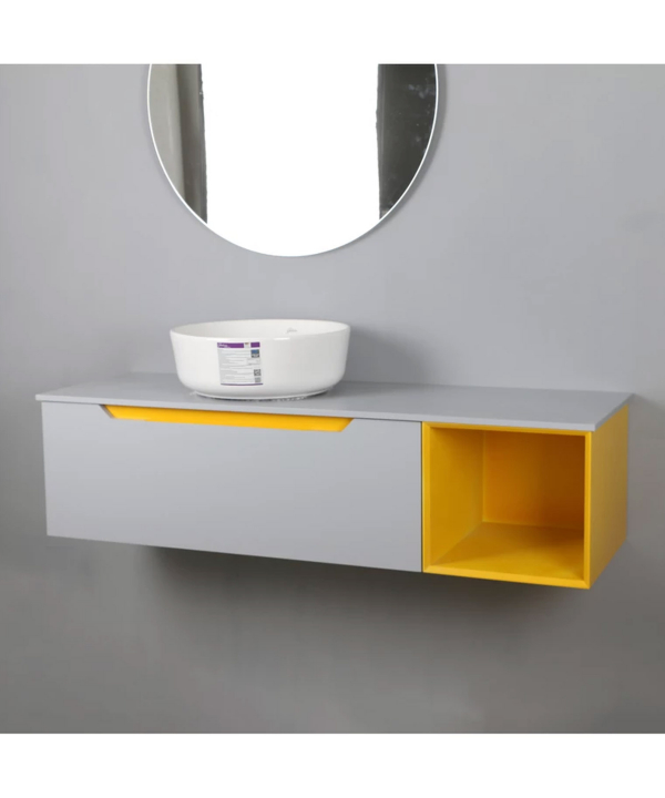 ست کابینت و روشویی دلفین Dolphin مدل 12040-gr به همراه آینه