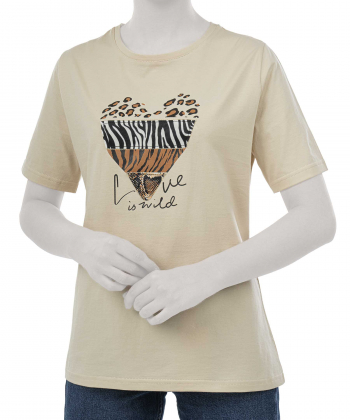 تیشرت آستین کوتاه زنانه برنس مدل آینور