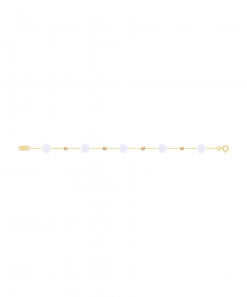 پابند طلا گوی و مروارید میوگلد Mio Gold کدAK145