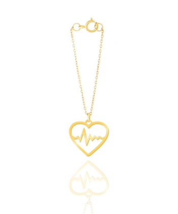 آویز طلا ساعت قلب میوگلد Mio Gold کدW377