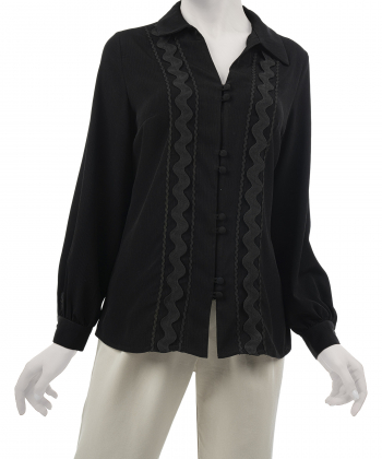 شومیز آستین بلند زنانه برنس مدل روژیار