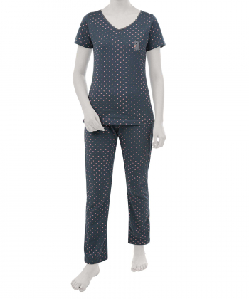 ست تیشرت و شلوار نخی راحتی زنانه ناربن مدل 3825