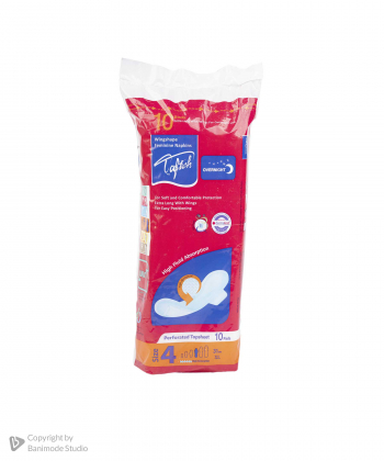 نوار بهداشتی بالدار ویژه شب تافته Tafteh بسته 10 عددی