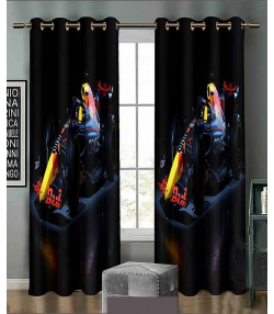 پرده نوپه هوم Nope Home مدل مخمل پانچی طرح Racing car سایز 140x280
