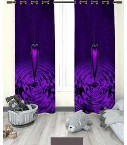 پرده نوپه هوم Nope Home مدل مخمل پانچی طرح قلب سایز 140x280