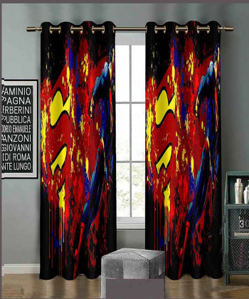 پرده نوپه هوم Nope Home مدل مخمل پانچی طرح شخصیت انیمیشنی سایز 140x280