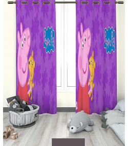پرده نوپه هوم Nope Home مدل مخمل پانچی طرح خوک انیمیشنی سایز 140x280
