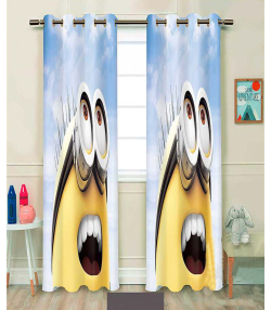 پرده نوپه هوم Nope Home مدل مخمل پانچی طرح minion سایز 140x280