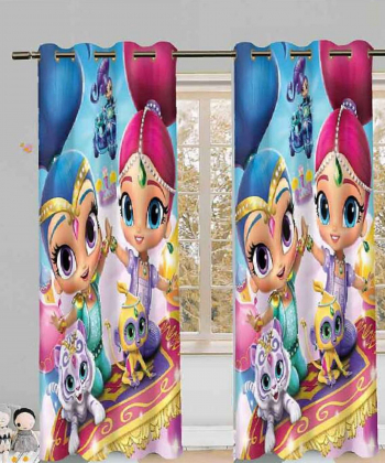 پرده نوپه هوم Nope Home مدل مخمل پانچی طرح انیمیشن سایز 140x280