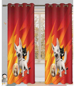 پرده نوپه هوم Nope Home مدل مخمل پانچی طرح انیمیشن حیوانات سایز 140x280