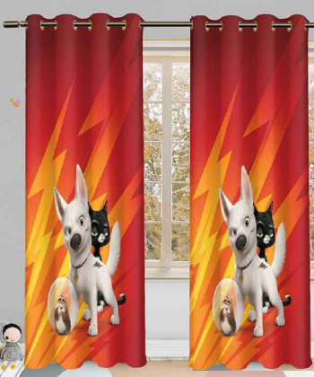 پرده نوپه هوم Nope Home مدل مخمل پانچی طرح انیمیشن حیوانات سایز 140x280
