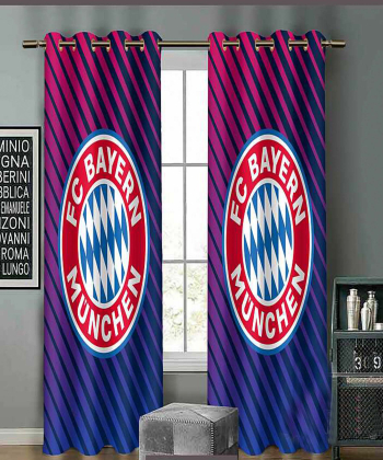 پرده نوپه هوم Nope Home مدل مخمل پانچی طرح bayern سایز 140x280