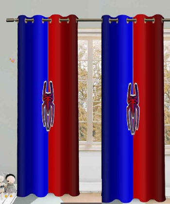 پرده نوپه هوم Nope Home مدل مخمل پانچی طرح عنکبوت کارتونی سایز 140x280