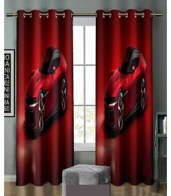 پرده نوپه هوم Nope Home مدل مخمل پانچی طرح ماشین سرعتی سایز 140x280