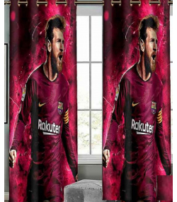 پرده نوپه هوم Nope Home مدل مخمل پانچی طرح فوتبالی سایز 140x280