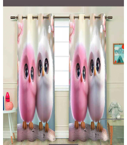 پرده نوپه هوم Nope Home مدل مخمل پانچی طرح جوجه تپل سایز 140x280