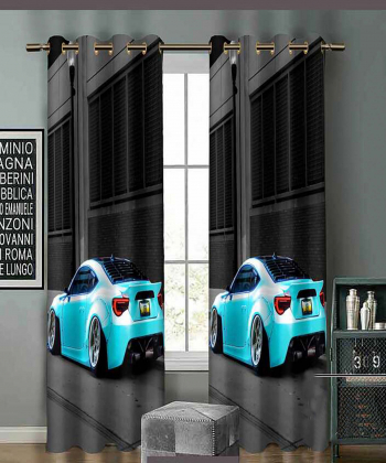 پرده نوپه هوم Nope Home مدل مخمل پانچی طرح اسپورت سایز 140x280