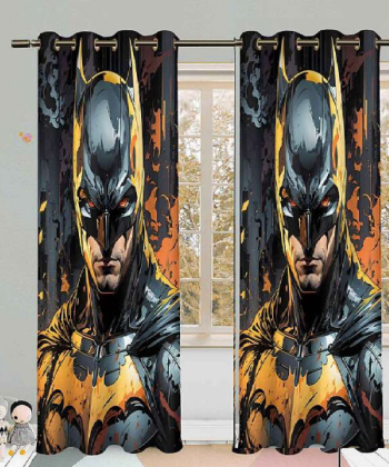 پرده نوپه هوم Nope Home مدل مخمل پانچی طرح بتمن سایز 140x280