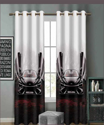 پرده نوپه هوم Nope Home مدل مخمل پانچی طرح چراغ ماشین سایز 140x280