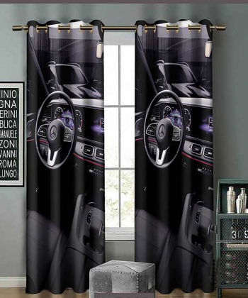 پرده نوپه هوم Nope Home مدل مخمل پانچی طرح فرمان ماشین سایز 140x280