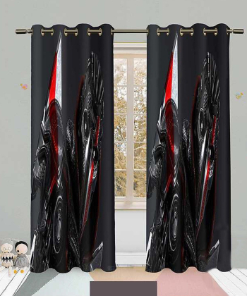 پرده نوپه هوم Nope Home مدل مخمل پانچی طرح ترسناک سایز 140x280