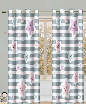 پرده نوپه هوم Nope Home مدل مخمل پانچی طرح ستاره سایز 140x280