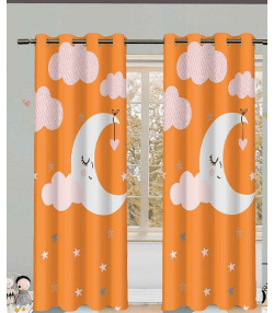 پرده نوپه هوم Nope Home مدل مخمل پانچی طرح ماه و ابر سایز 140x280