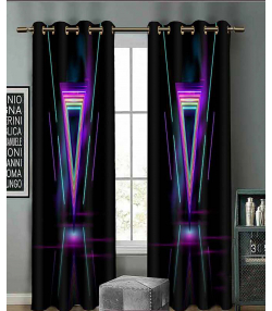 پرده نوپه هوم Nope Home مدل مخمل پانچی طرح گرافیکی سایز 140x280