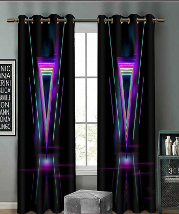 پرده نوپه هوم Nope Home مدل مخمل پانچی طرح گرافیکی سایز 140x280