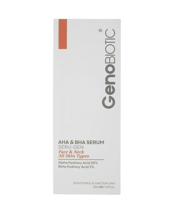 سرم آلفا و بتا هیدروکسی اسید ژنوبایوتیک Geno Biotic مناسب صورت و گردن حجم 30 میلی لیتر