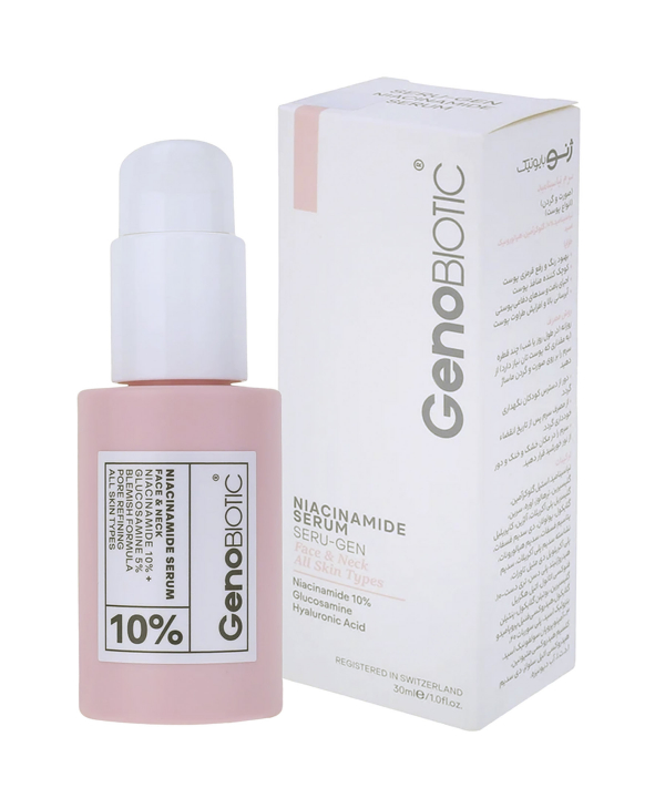 سرم نیاسینامید ژنوبایوتیک Geno Biotic مناسب صورت و گردن حجم 30 میلی لیتر