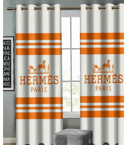 پرده نوپه هوم Nope Home مدل مخمل پانچی طرح Hermes سایز 140x280