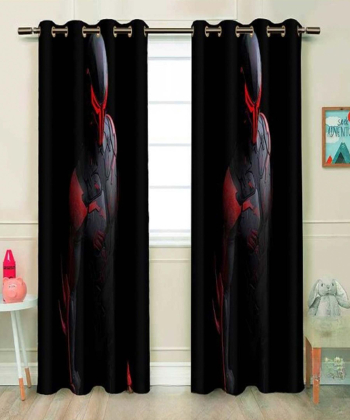 پرده نوپه هوم Nope Home مدل مخمل پانچی طرح کارتونی اسپایدرمن سایز 140x280