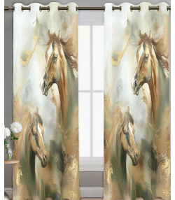 پرده نوپه هوم Nope Home مدل مخمل پانچی طرح اسب سایز 140x280