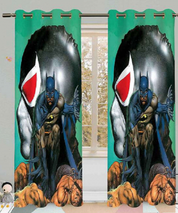 پرده نوپه هوم Nope Home مدل مخمل پانچی طرح بتمن سایز 140x280