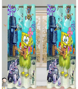 پرده نوپه هوم Nope Home مدل مخمل پانچی طرح باب اسفنجی سایز 140x280