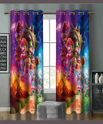 پرده نوپه هوم Nope Home مدل مخمل پانچی طرح کارتونی سایز 140x280