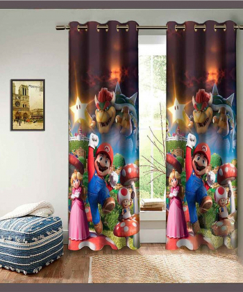 پرده نوپه هوم Nope Home مدل مخمل پانچی طرح قارچخور سایز 140x280