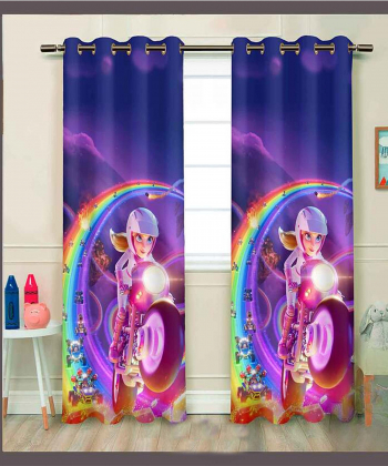 پرده نوپه هوم Nope Home مدل مخمل پانچی طرح کارتونی سایز 140x280