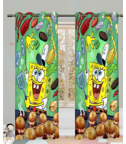 پرده نوپه هوم Nope Home مدل مخمل پانچی طرح باب اسفنجی سایز 140x280