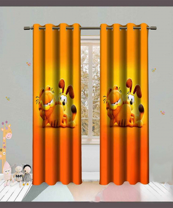 پرده نوپه هوم Nope Home مدل مخمل پانچی طرح گارفیلد سایز 140x280