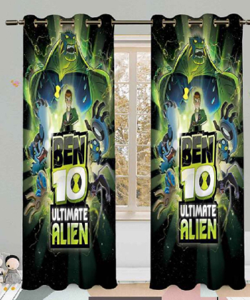 پرده نوپه هوم Nope Home مدل مخمل پانچی طرح ben10 سایز 140x280