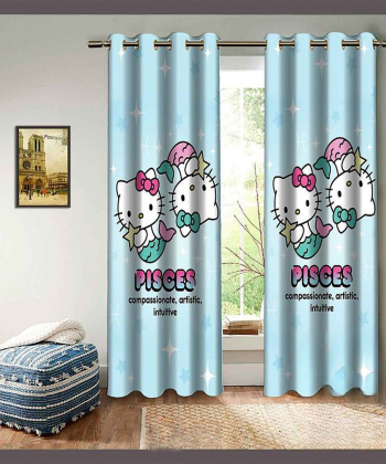 پرده نوپه هوم Nope Home مدل مخمل پانچی طرح گربه سایز 140x280