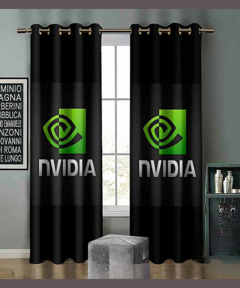 پرده نوپه هوم Nope Home مدل مخمل پانچی طرح INVIDIA سایز 140x280