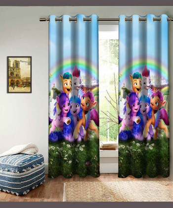 پرده نوپه هوم Nope Home مدل مخمل پانچی طرح کارتونی سایز 140x280