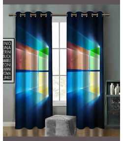 پرده نوپه هوم Nope Home مدل مخمل پانچی طرح ویندوز سایز 140x280
