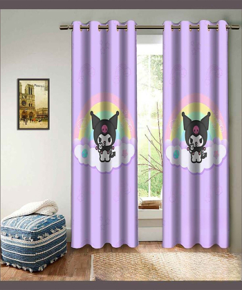 پرده نوپه هوم Nope Home مدل مخمل پانچی طرح گربه سایز 140x280