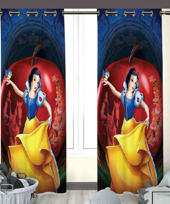 پرده نوپه هوم Nope Home مدل مخمل پانچی طرح سفیدبرفی سایز 140x280