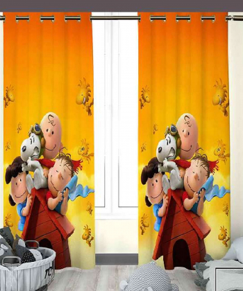 پرده نوپه هوم Nope Home مدل مخمل پانچی طرح کارتونی سایز 140x280